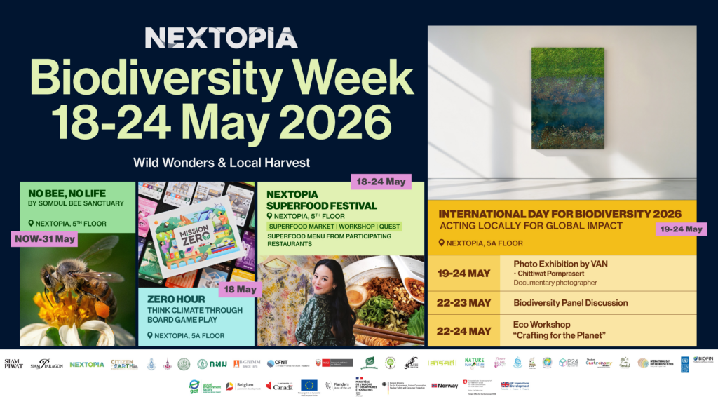 สยามพิวรรธน์เปิดตัว “NEXTOPIA Biodiversity Week: Wild Wonders & Local Harvest” เมืองต้นแบบแห่งอนาคต จัดเทศกาลความหลากหลายทางชีวภาพครั้งใหญ่ใจกลางเมือง